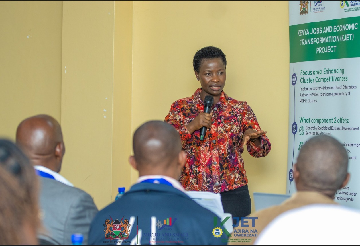 PS Susan Mang'eni at Ndumberi Diary Cooperative for Business Development Training