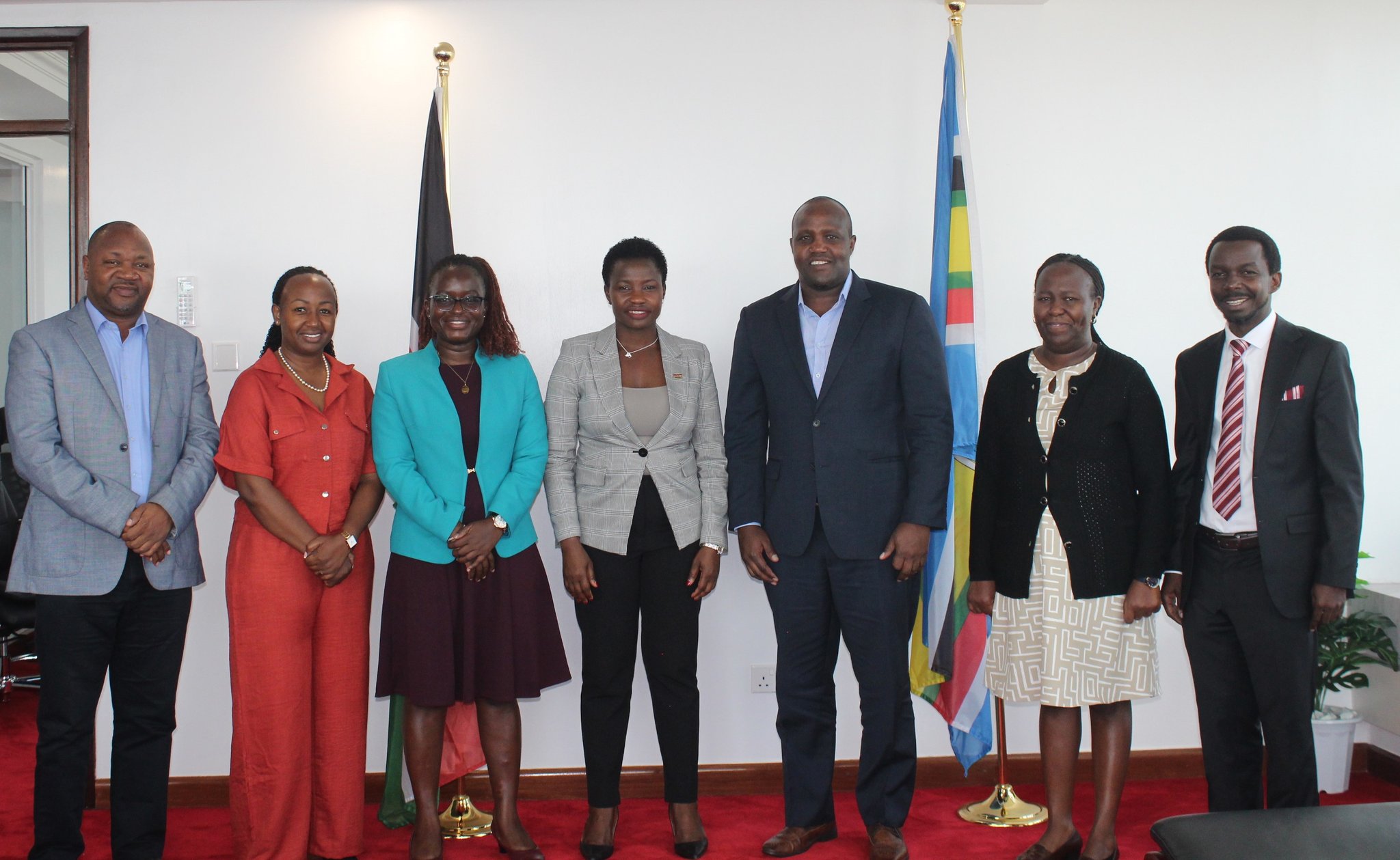 Principal Secretary Hon. Susan Mangéni poses for a photo with the Kenya Jobs and Economic Transformation (KJET) Project team and the World Bank Environmental and Social Safeguards Support Mission.