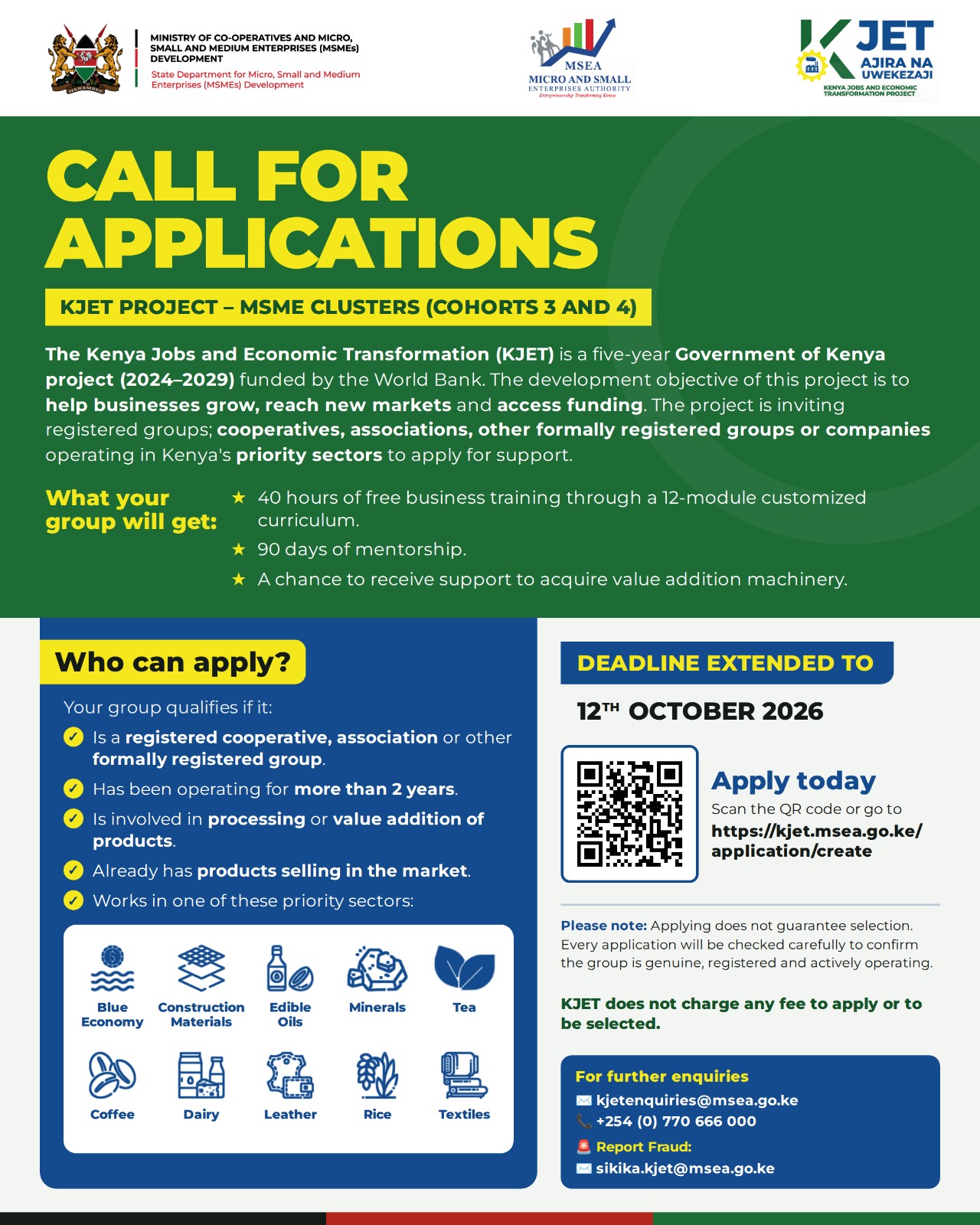 Extended Call for Applications