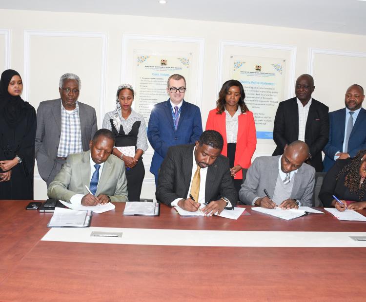 State Department for Investment Promotion sign a Memorandum of Understanding with Britam Asset Managers and Wangara Green Ventures, following their onboarding as fund managers for the Green Investment Fund (GIF).